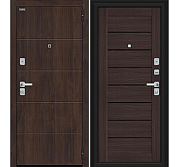 Дверь входная Прайм/BChrome Almon/Wenge Melinga, 2 замка, с ночной задвижкой
