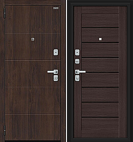 Дверь входная Прайм/BChrome Almon/Wenge Melinga, 2 замка