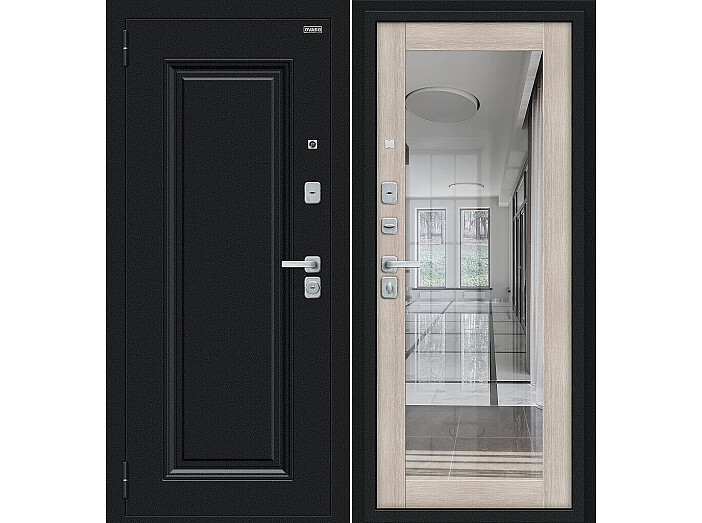 ДC Флэш МФ/BChrome Букле черное/Cappuccino Melinga 205*96 Левая