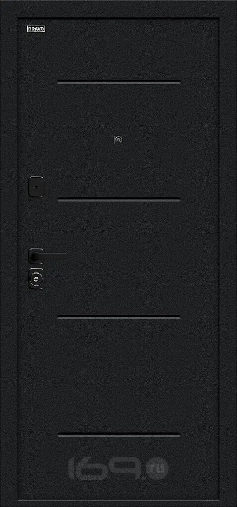 ДCВн Bravo Граффити-1 Инсайд/SBlack Букле черное/Slate Art 205*86 Правая