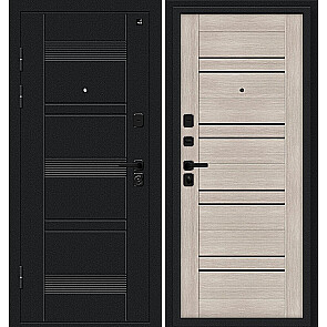 Дверь входная Энви Букле черное/Cappuccino Melinga, 2 замка, с ночной задвижкой