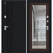 Дверь входная металлическая «Thermo-2 Флэш Декор-2» Букле черное/Wenge Veralinga