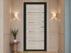 Дверь входная Thermo Лайн с терморазрывом Букле черное/Cappuccino Veralinga, 2 замка, с ночной задвижкой