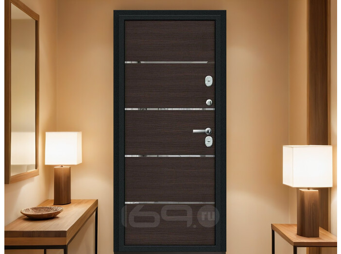 ДC Bravo Thermo-2 Лайн (104/Б0) Wenge Veralinga IMP-6/Букле черное 205*86 Левая