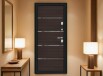 Дверь входная Thermo Лайн с терморазрывом Букле черное/Wenge Veralinga, 2 замка, с ночной задвижкой