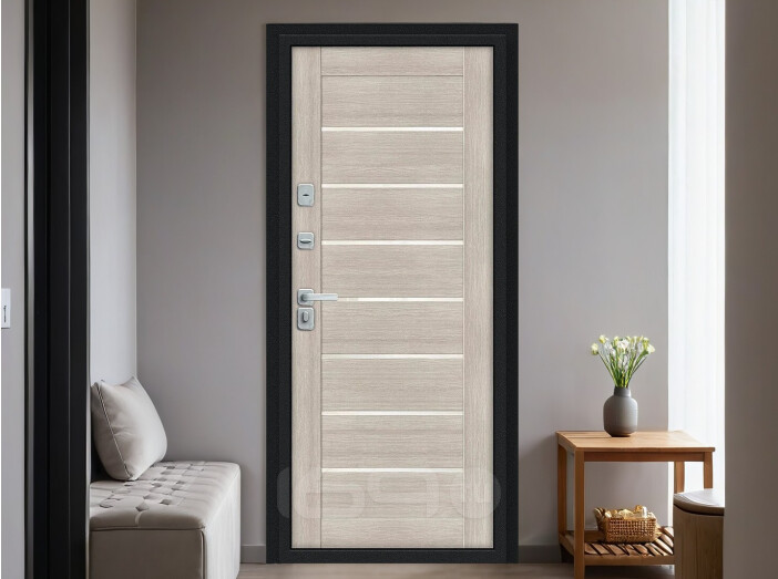 ДC Bravo Thermo-2 Техно Декор-2 (122/Б22) Cappuccino Veralinga WP/Букле черное/RBCE 205*86 Левая