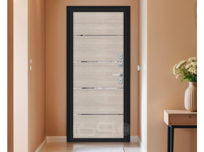 ДC Bravo Thermo Лайн/BChrome Букле черное/Cappuccino Melinga 205*96 Правая