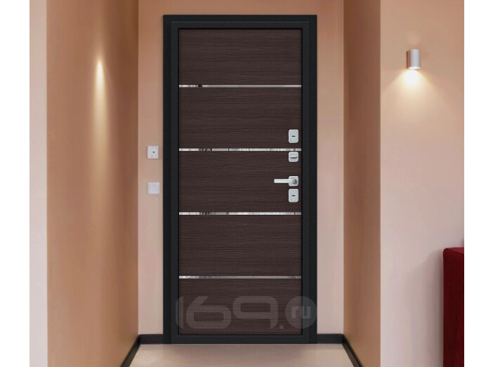 ДC Bravo Thermo Лайн/BChrome Букле черное/Wenge Melinga 205*96 Левая