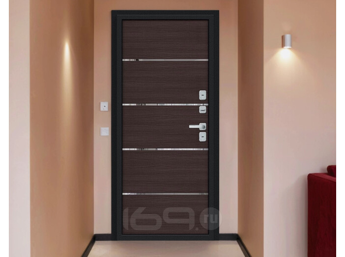 ДC Bravo Thermo Лайн/BChrome Букле черное/Wenge Melinga 205*96 Правая