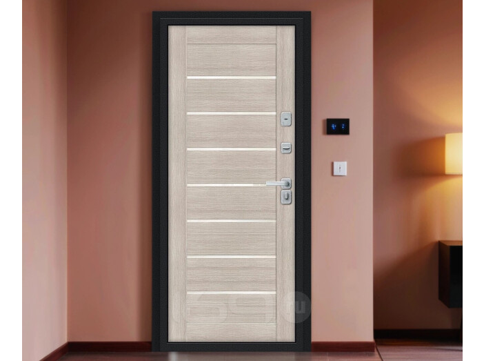 ДC Bravo Thermo Техно Д2/BChrome Букле черное/Cappuccino Melinga 205*96 Левая