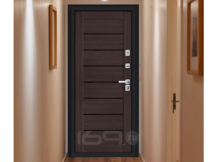 ДC Bravo Thermo Техно Д2/BChrome Букле черное/Wenge Melinga 205*96 Левая