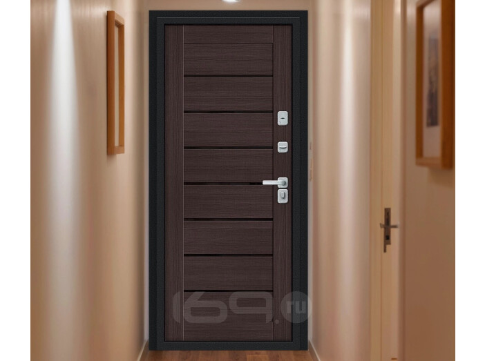 ДC Bravo Thermo Техно Д2/BChrome Букле черное/Wenge Melinga 205*96 Правая