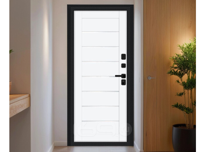 ДC Bravo Thermo Техно Д2/SBlack Букле черное/White Silk 205*86 Правая