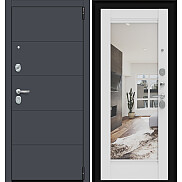 Дверь входная Porta R-3 4/K41 Graphite Pro/Alaska, 2 замка, с ночной задвижкой