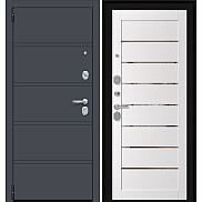 Дверь входная Porta R-3 8/П222 Graphite Pro/Arctic Wood, 2 замка, с ночной задвижкой