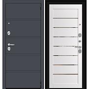 Дверь входная Porta R-3 8/П222 Graphite Pro/Arctic Wood, 2 замка, с ночной задвижкой