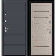 Дверь входная Porta R-3 8/П222 Graphite Pro/Dacota Wood, 2 замка, с ночной задвижкой