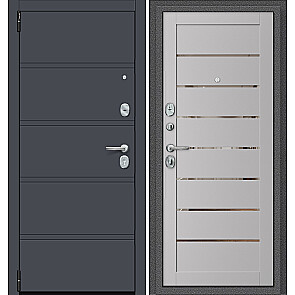 Дверь входная Porta R-3 8/П222 Graphite Pro/Graphite Wood, 2 замка