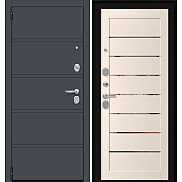 Дверь входная Porta R-3 8/П222 Graphite Pro/Nevada Wood, 2 замка, с ночной задвижкой