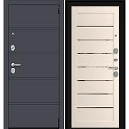 Дверь входная Porta R-3 8/П222 Graphite Pro/Nevada Wood, 2 замка, с ночной задвижкой