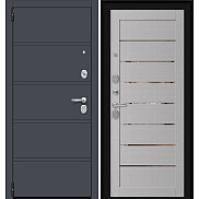 Дверь входная Porta R-3 8/П222 Graphite Pro/Wood Nardo Grey, 2 замка, с ночной задвижкой