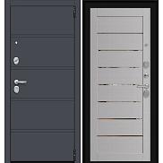 Дверь входная Porta R-3 8/П222 Graphite Pro/Wood Nardo Grey, 2 замка, с ночной задвижкой