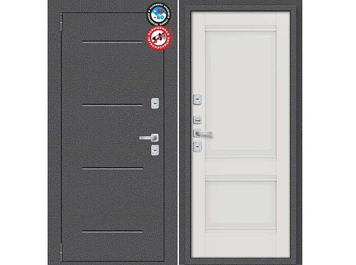 ДС Porta T2 104/К42 Alaska/Антик Серебро 205*98 Левая