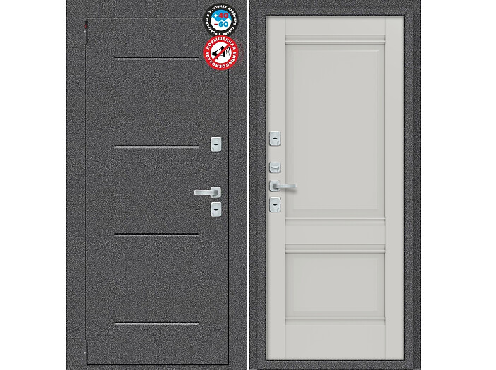 ДС Porta T2 104/К42 Nardo Grey/Антик Серебро 205*88 Левая