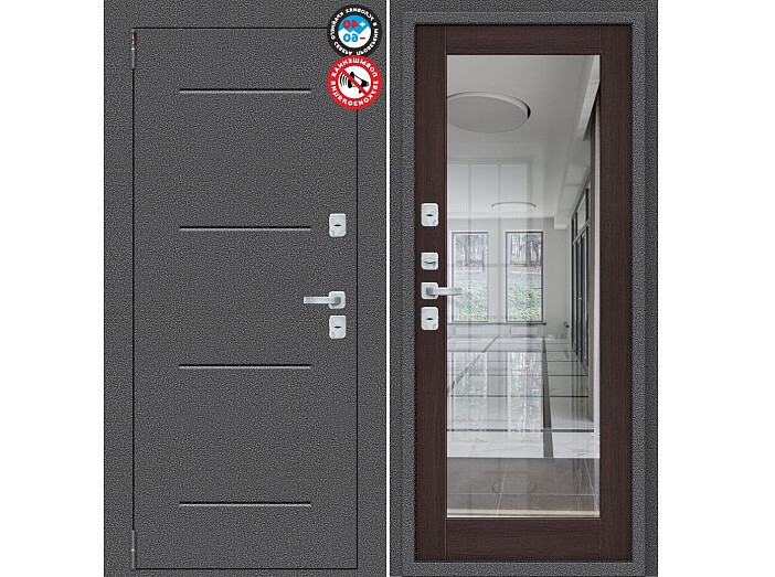 ДС Porta T2 104/П15 Wenge Veralinga R/Антик Серебро 205*88 Левая