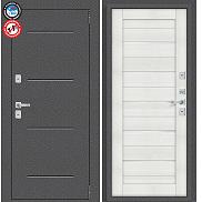 Дверь входная Porta T2 104/П22 с терморазрывом Антик Серебро/Bianco Veralinga, 2 замка, с ночной задвижкой