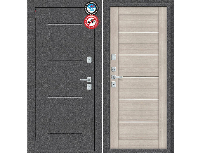 ДС Porta T2 104/П22 Cappuccino Veralinga WP/Антик Серебро 205*88 Левая