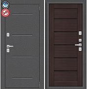 Дверь входная Porta T2 104/П22 с терморазрывом Антик Серебро/Wenge Veralinga, 2 замка, с ночной задвижкой