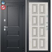 Дверь входная Porta T4 403/К18 с терморазрывом Букле Черный/Silk Road, 2 замка, с ночной задвижкой
