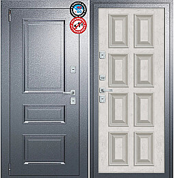 Дверь входная Porta T4 403/К18 с терморазрывом Букле Графит/Silk Road, 2 замка, с ночной задвижкой