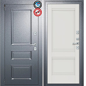 Дверь входная Porta T4 403/К42 с терморазрывом Букле Графит/Alaska, 2 замка