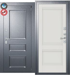 Дверь входная Porta T4 403/К42 с терморазрывом Букле Графит/Alaska, 2 замка, с ночной задвижкой