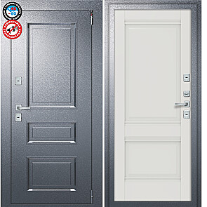 Дверь входная Porta T4 403/К42 с терморазрывом Букле Графит/Alaska, 2 замка, с ночной задвижкой