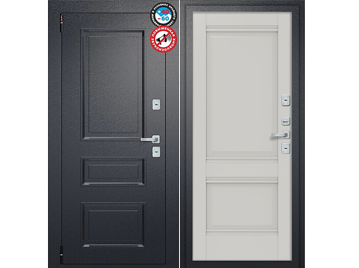 ДС Porta T4 403/К42 Nardo Grey/Букле Черный 205*88 Левая