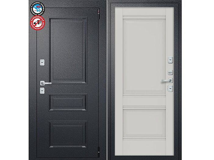 ДС Porta T4 403/К42 Nardo Grey/Букле Черный 205*88 Правая