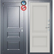 Дверь входная Porta T4 403/К42 с терморазрывом Букле Графит/Nardo Grey, 2 замка, с ночной задвижкой