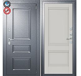 Дверь входная Porta T4 403/К42 с терморазрывом Букле Графит/Nardo Grey, 2 замка, с ночной задвижкой