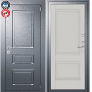 Дверь входная Porta T4 403/К42 с терморазрывом Букле Графит/Nardo Grey, 2 замка, с ночной задвижкой