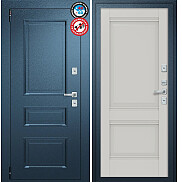 Дверь входная Porta T4 403/К42 с терморазрывом Букле Мирана/Nardo Grey, 2 замка, с ночной задвижкой