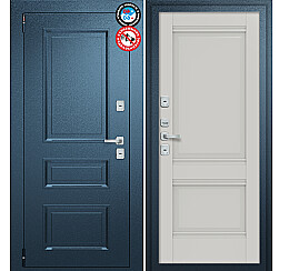 Дверь входная Porta T4 403/К42 с терморазрывом Букле Мирана/Nardo Grey, 2 замка, с ночной задвижкой