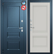 Дверь входная Porta T4 403/К42 с терморазрывом Букле Мирана/Nardo Grey, 2 замка, с ночной задвижкой