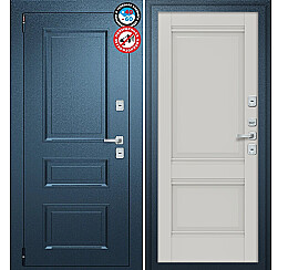 Дверь входная Porta T4 403/К42 с терморазрывом Букле Мирана/Nardo Grey, 2 замка, с ночной задвижкой