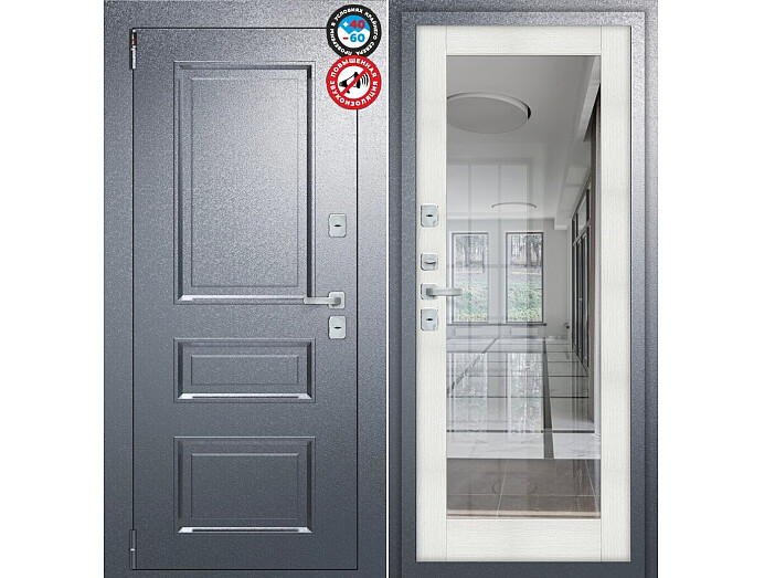 ДС Porta T4 403/П15 Bianco Veralinga R/Букле Графит 205*88 Левая