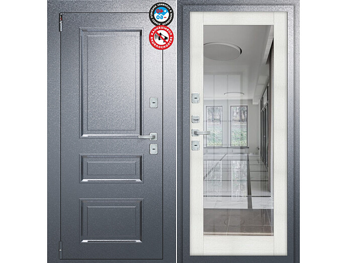 ДС Porta T4 403/П15 Bianco Veralinga R/Букле Графит 205*88 Левая