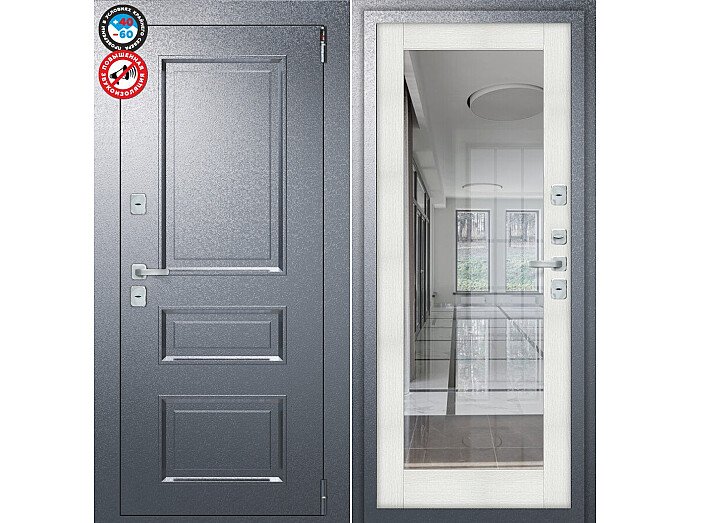 ДС Porta T4 403/П15 Bianco Veralinga R/Букле Графит 205*88 Правая