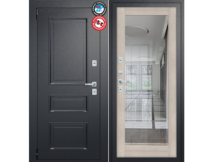 ДС Porta T4 403/П15 Cappuccino Veralinga R/Букле Черный 205*88 Левая